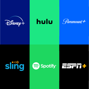 Disney+ Espn+ Hulu Paramount+ Sling tv Spotify Infinity Pack 1M