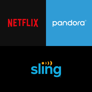 Netflix Pandora Sling tv Odyssey Pack 3M